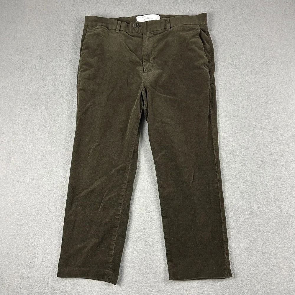 Banana Republic Corduroy Pants 32x24 Mens Brown Traveler Slim Fit Chino Trousers